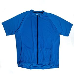 Bontrager Solstice Cycling Jersey Men’s 2XL XXL Blue Short Sleeve Zip Up Shirt